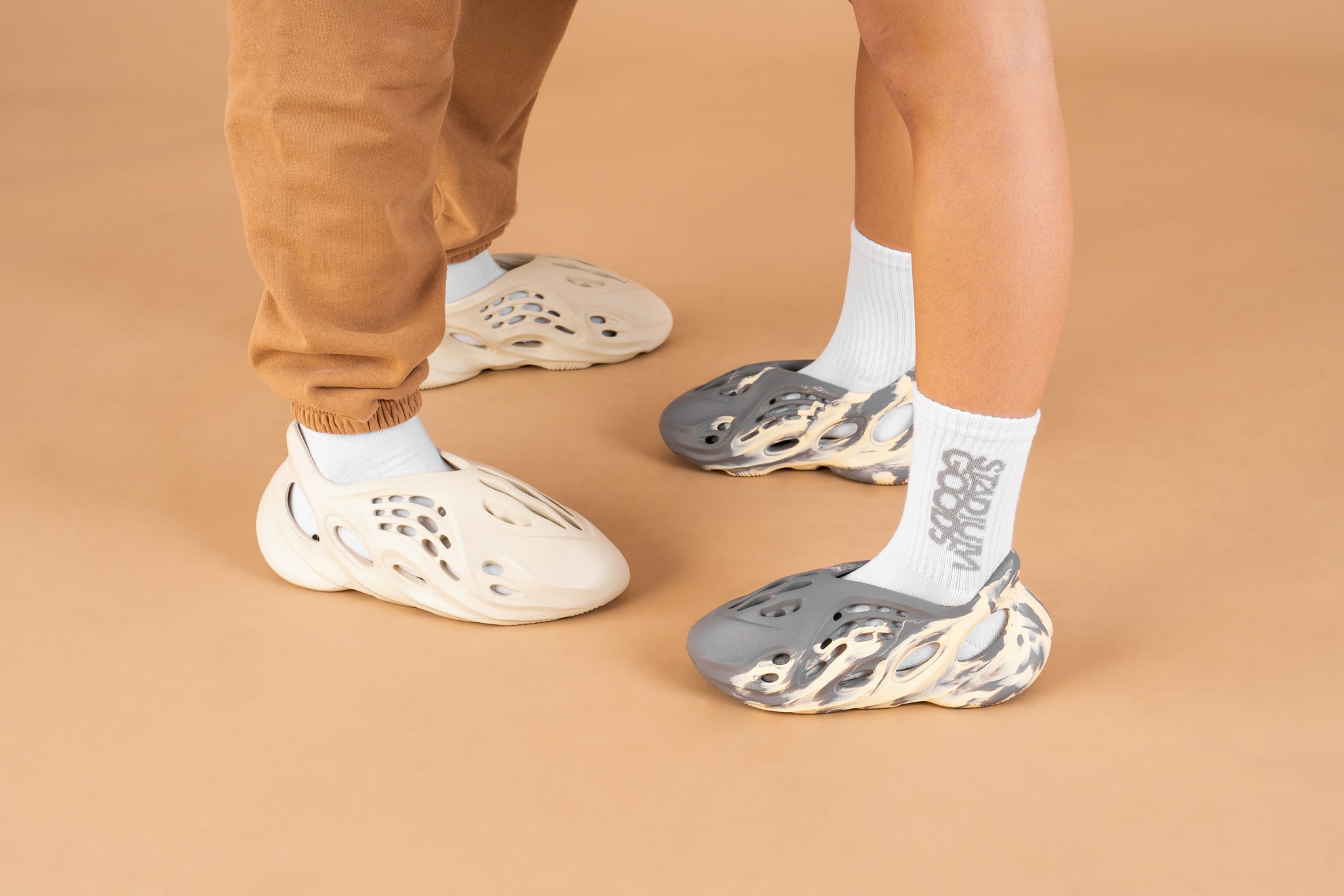 adidas yeezy foam runner sand on feet